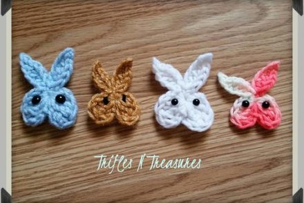 5 Minute Bunny Applique Free Crochet Pattern