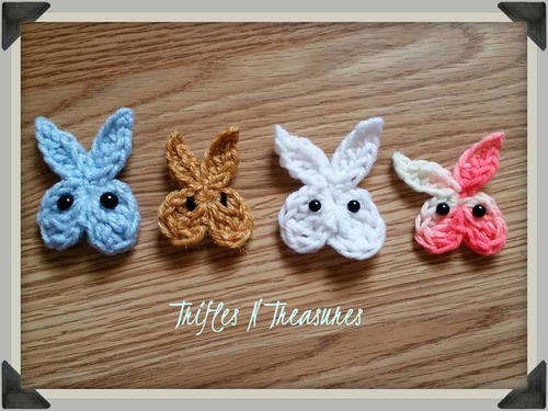 5 Minute Bunny Applique Free Crochet Pattern