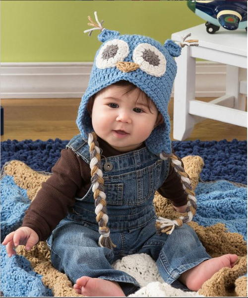 Adorable Owl Baby Hat Free Crochet Pattern