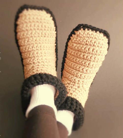 Adult Slippers Free Crochet Pattern