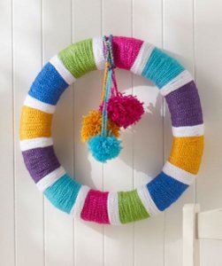 All Year Rainbow Wreath Free Crochet Pattern