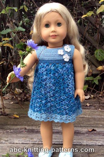 American Girl Doll Stream Dress Free Crochet Pattern
