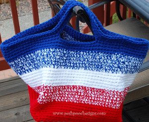 American Striped Bag Free Crochet Pattern