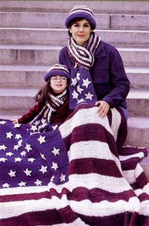 Americana Flag Afghan Free Crochet Pattern