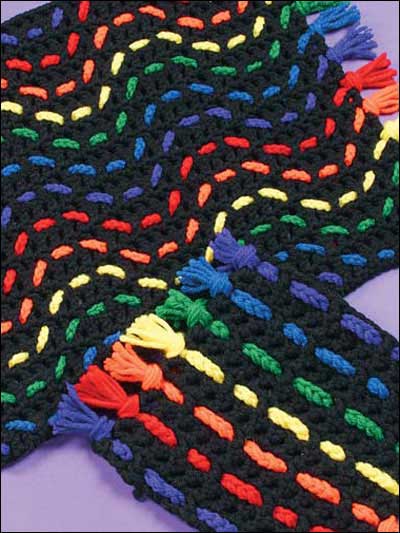 Amish Stripes Place Mat Free Crochet Pattern