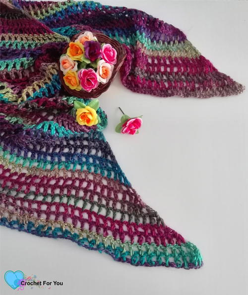 Angled Mesh Scarf Free Crochet Pattern