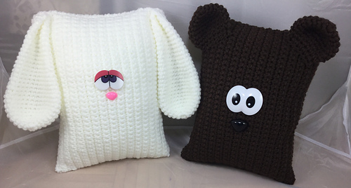 Animal Pillows Free Crochet Pattern