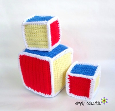 Baby Rattle Blocks Free Crochet Pattern