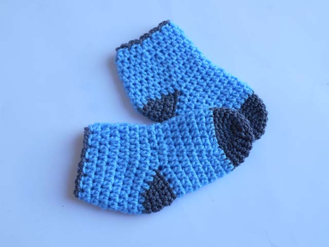 Baby Slipper Sock Free Crochet Pattern