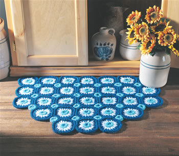 Bachelor Button Rug Free Crochet Pattern