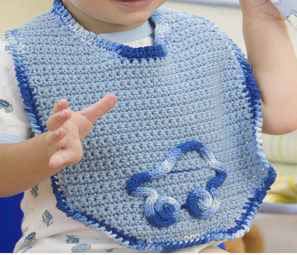 Beep Beep Bib Free Crochet Pattern