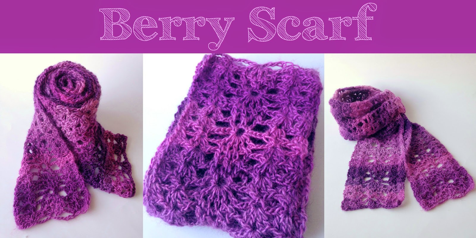 Berry Scarf Free Crochet Pattern