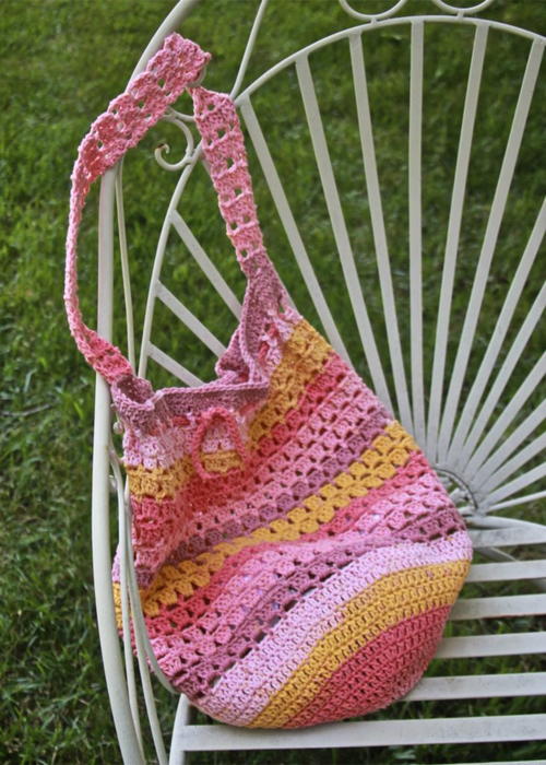 Boho Market Bag Free Crochet Pattern