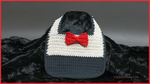 Bow Tie Baby Bib Free Crochet Pattern