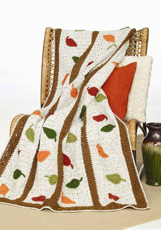 Bright Falling Leaves Afghan Free Crochet Pattern