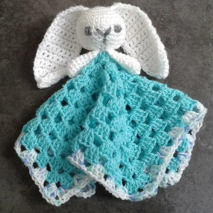 Bunny Comfort Baby Blanket Free Crochet Pattern