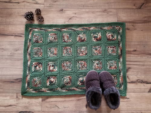 Cabin Rug Free Crochet Pattern