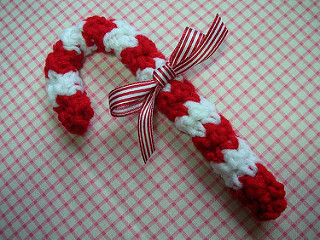 Candy Cane Christmas Ornament Free Crochet Pattern