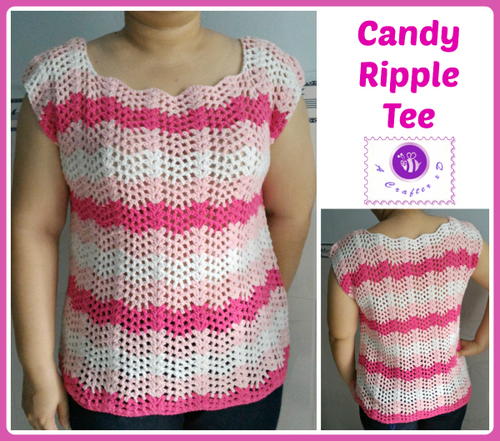 Candy Ripple Tee Free Crochet Pattern