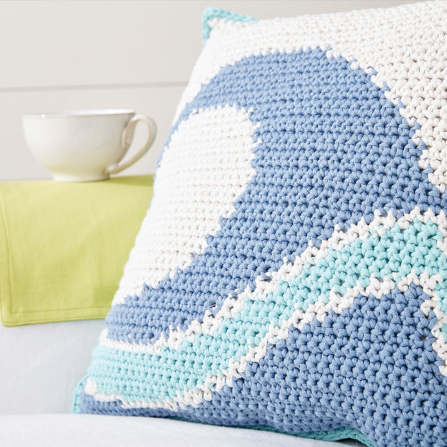 Catch Wave Pillow Free Crochet Pattern