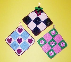 Checkerboard Potholders Free Crochet Pattern
