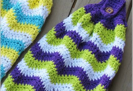 Chevron Kitchen Towel Free Crochet Pattern