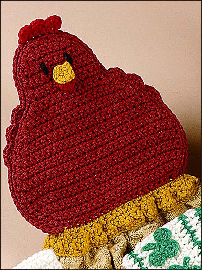 Chicken Towel Topper Free Crochet Pattern