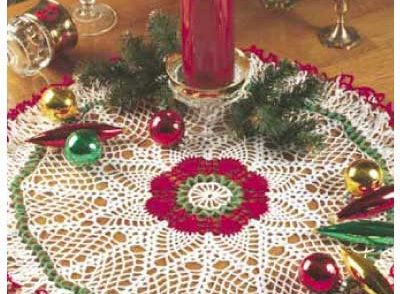 Christmas Pineapple Doily Free Crochet Pattern
