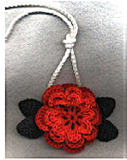 Christmas Rose Towel Ring Free Crochet Pattern
