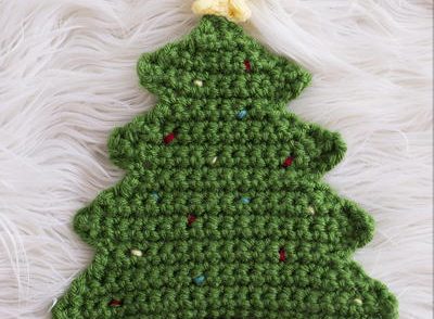 Christmas Tree Pot Holder Free Crochet Pattern