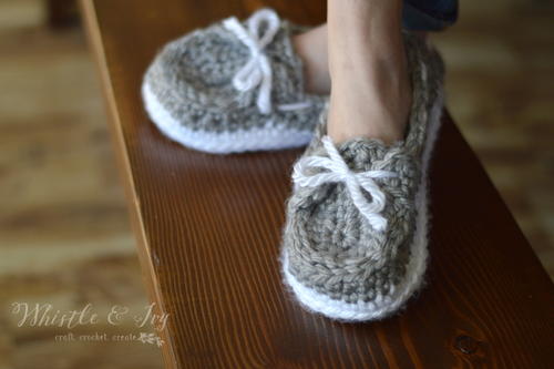 Chunky Boat Slippers Free Crochet Pattern