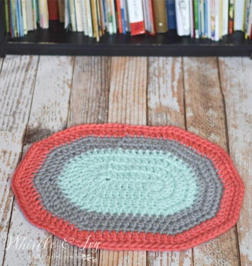 Chunky Wool Rug Free Crochet Pattern