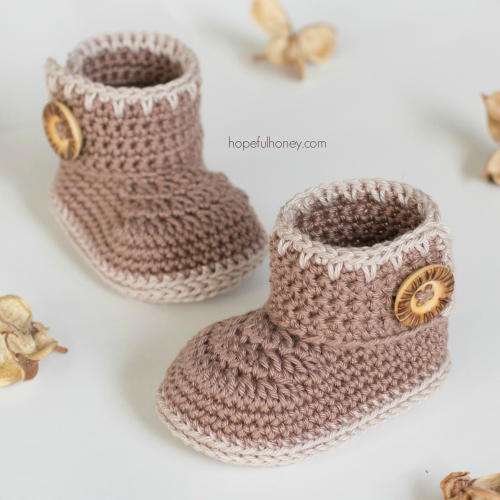 Cocoa Baby Ankle Booties Free Crochet Pattern