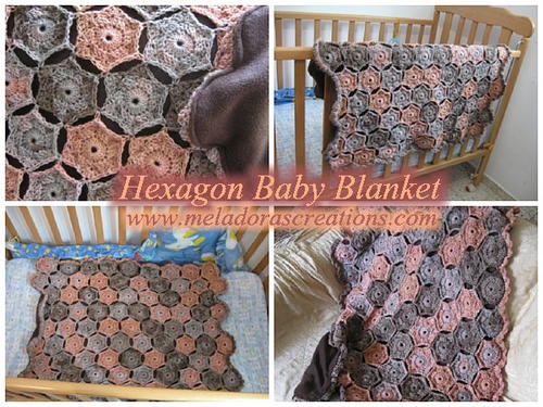 Colorful Hexagon Baby Blanket Free Crochet Pattern