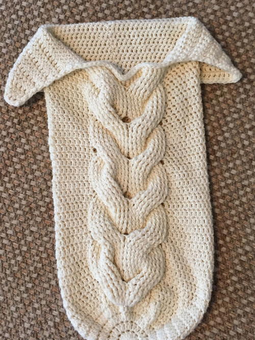 Cuddly Cable Baby Cocoon Free Crochet Pattern