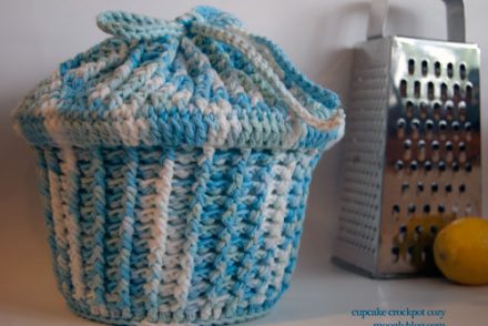 Cupcake Crockpot Cozy Free Crochet Pattern