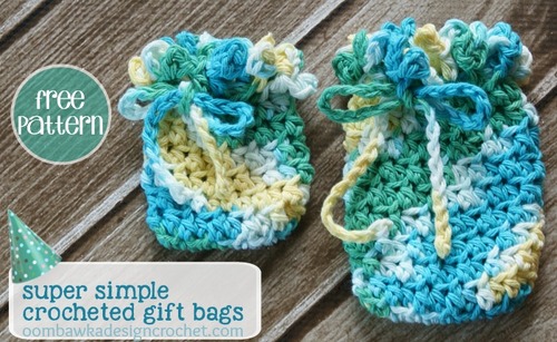 Cute Simple Gift Bags Free Crochet Pattern