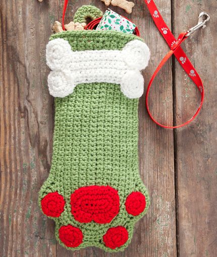 Decorative Doggie Stocking Free Crochet Pattern
