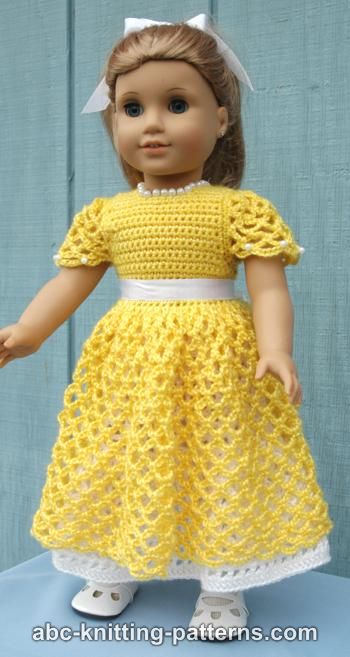 Doll Princess Dress Free Crochet Pattern