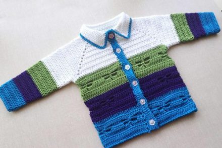 Dragonfly Baby Jacket Free Crochet Pattern