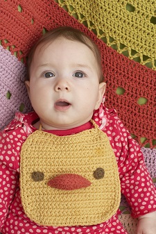 Duckie Baby Bib Free Crochet Pattern