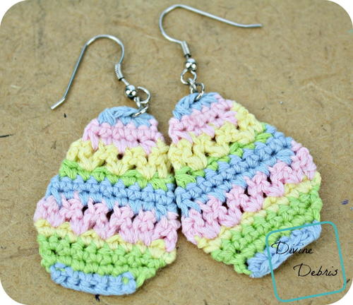 Easter Egg Earrings Free Crochet Pattern