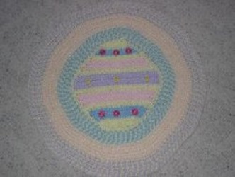 Easter Egg Rug Free Crochet Pattern