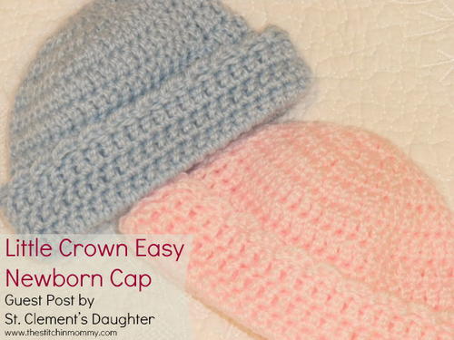 Easy Crown Newborn Cap Free Crochet Pattern