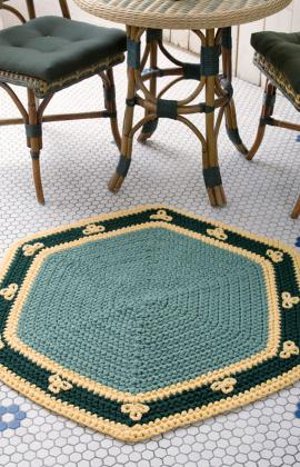 Easy Hexagon Rug Free Crochet Pattern