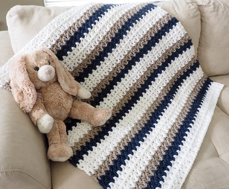 Easy One Day Baby Blanket Free Crochet Pattern