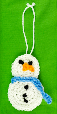 Easy Snowman Ornament Free Crochet Pattern