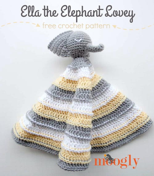 Ella Elephant Lovey Blanket Free Crochet Pattern