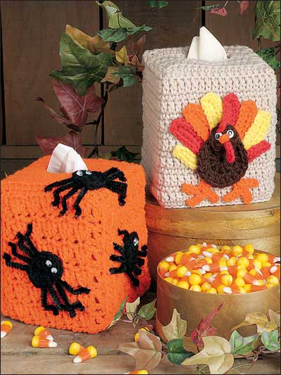Fall Tissue Covers Free Crochet Patterns