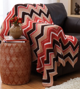 Fall Zig Zag Afghan Free Crochet Pattern - Craft Ideas For Adults And Kids